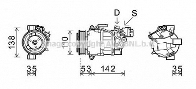 AVA QUALITY COOLING bwak393 -  Компрессор, кондиционер